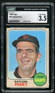 GAYLORD PERRY 1968 Topps #85 San Francisco Giants Hall of Fame HOF CGC 3.5 VG+ - Picture 1 of 2