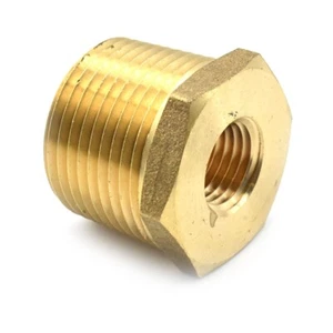 3/4 Inch MPT x 1/4 Inch FPT Brass Hex Bushing - FB904 - Picture 1 of 5