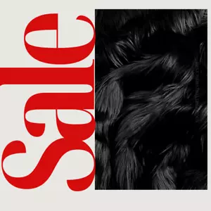 BLACK - Shaggy Long Pile Faux Fur Fabric By Yard | Faux Fur | High Quality - Picture 1 of 2