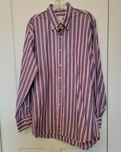 Peter Millar blau rosa weiß gestreiftes Button Down Hemd Large Country Club - Bild 1 von 10