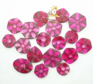 Mix Cut 250 Ct Natural Rare Pink Trapiche Ruby Mogok Burma Lot Loose Gemstone - Picture 1 of 6