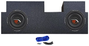 Dual 10" Rockville Subwoofers+Sub Box Enclosure Fits 2019- 2023 Jeep Gladiator - Picture 1 of 10