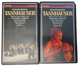 Tannhäuser Acts 1, 2 & 3 VHS Tapes PHILIPS Video Classics Richard Wagner GERMAN - Picture 1 of 20