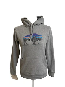 Patagonia Women's XS Fitz Roy Bison Midweight Hoody Sweatshirt Organic Cotton - Picture 1 of 8