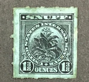 US 1955 Fine Revenue Snuff stamp, Series 1917 1 3/8 oz. (A) - Picture 1 of 2