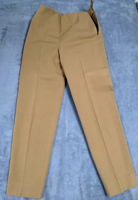 Ellen Tracy Pants Womens 4 Side Zip Trousers Modern Slim Slacks Tan Khaki GC - Image 1 of 4
