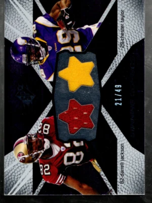 A9754- 2008 SPx Winning Combos 49 #WC20 Darrell Jackson Chester Taylor Jersey/49 - Image 1 of 2