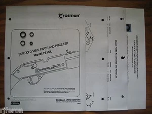 Crosman 761XL 761 XL (vor 1977) Dichtungssatz - Explosionszeichnung Teileliste & Anleitung - Bild 1 von 2