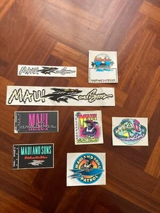 8 adesivi vintage STICKER kleber maui and sons 1990 - Picture 1 of 6