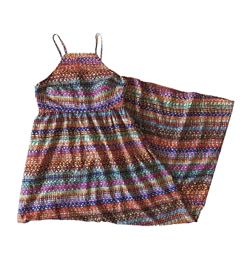 Vestido CeCe By Cynthia Para Mujer 4 Steffe Annable Maxi Halter Colorido Solero Boho Foto 1 de 4