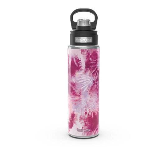 Tervis Pink Haze Tie Dye Stainless Steel Wide Mouth 24oz Bottle Deluxe Spout Lid - Image 1 of 2