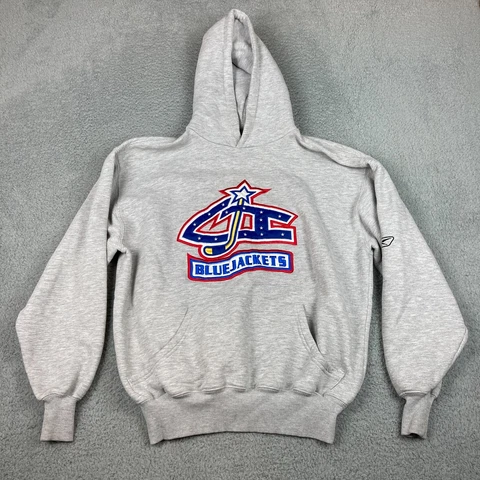 Vintage Columbus Blue Jackets Hoodie Mens Small Sweatshirt NHL Hockey Pullover Cover