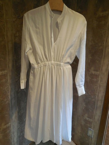 OFF WHITE ABITO CON INSERTO JACQUARD BIANCO MANCANTE VINCE M V504850850994 $395