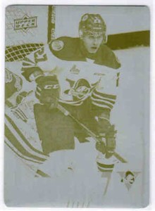 17/18 UD CHL PAVEL KOLTYGIN #223 YELLOW PRINTING PLATE 1/1 DRUMMONDVILLE