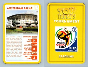 Amsterdam Arena - South Africa 2010 Stadiums Top Trumps Tournament Card