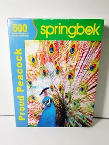 Springbok 2011 Proud Peacock 500 Jigsaw Puzzle COMPLETE - Picture 1 of 12