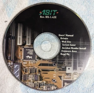 ABIT Motherboard Rev. BX-1.42E Installation CD Disk Only - Picture 1 of 2