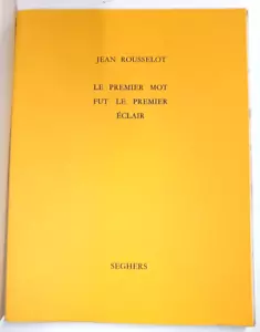 POESIE JEAN ROUSSELOT LE PREMIER EO 1959 TIRAGE DE TETE 1/331 EX ENVOI DEDICACE - Picture 1 of 4