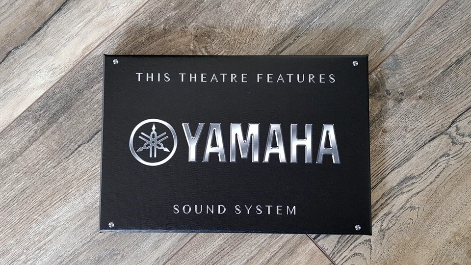 DOLBY VISION/ATMOS/DTS X/CANTON/YAMAHA/DENON/Leinwand 20x30 cm Schild Logo/Bild - Bild 1 von 1