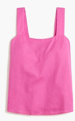 Camiseta sin mangas informal J Crew Factory mezcla de algodón de lino cuello cuadrado ($69) para mujer XL Foto 1 de 4