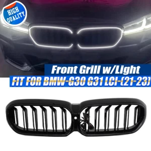 Front Bumper Kidney LED Light Grille Grill For 2021-22 2023 BMW 5 Series G30 G31 - Picture 1 of 16