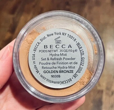 Golden Bronze BECCA Hydra-Mist Set & Refresh Powder Full Size  0.35 oz/ 10 g New - Image 1 of 2