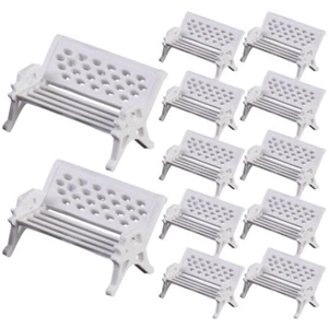 20 Pcs Gartenbank Miniatur Parkbank Mini-Gartenbank Parkstuhl Dekoration - Bild 1 von 12
