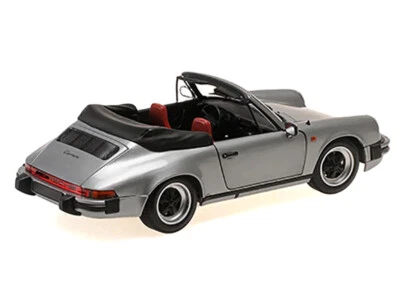 1983 Porsche 911 Carrera Cabriolet 3.2 cinza 1/18 modelo de carro fundido por Minichamps - Imagem 1 de 3