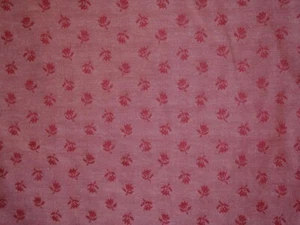 Heavy Woven Blended Red & White Jacquard Floral Tapestry Fabric-Free Shipping! - Picture 1 of 3