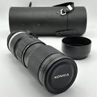 KONICA AR 80-200mm f/3.5 Zoom Lens Case Caps Hood ~ Beautiful & Clean ~ AR Mount
