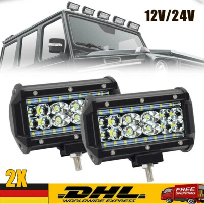 2x 1000W LED Arbeitsscheinwerfer Offroad Scheinwerfer 12V 24V für SUV Bagger LKW - Bild 1 von 4