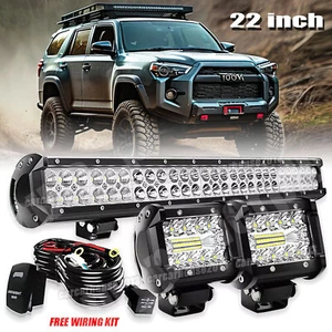 22" Led Work Light Bar Spot Flood Combo Offroad For Toyota 4Runner Tacoma RAV4 - Picture 1 of 12
