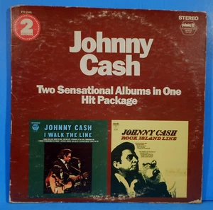 JOHNNY CASH I WALK THE LINE / ROCK ISLAND LINE 2X LP GREAT CONDITION! VG++/VG!! - Picture 1 of 9