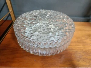 Mid Century Vintage Czech? 1970's Bubble Ice Glass Wall Ceiling Light Sconce - Picture 1 of 10