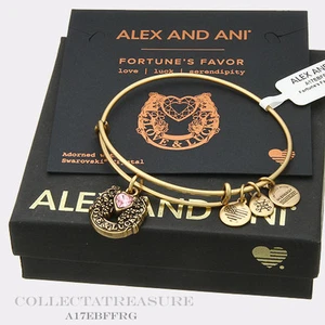 Auténtico Brazalete Dije Expandible Oro Rafaeliano Alex and Ani Fortune's Favor - Imagen 1 de 1