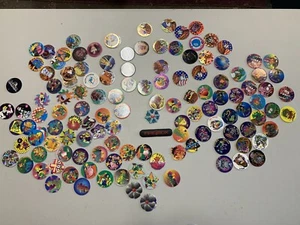 (128) Lot Vintage Pogs - Power Rangers, Krazy Kapz, Play Caps & More - Picture 1 of 5