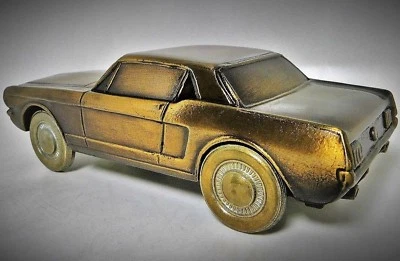 Mustang Ford Vintage Clásico Deportes Carrera Promo Coche Carrusel Pintura Bronce 1:24 Foto 1 de 4