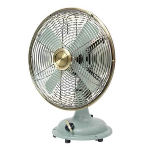 New 8 in Sage Vintage Table Fan with Oscillation - Picture 1 of 9