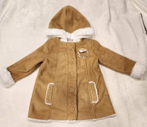 Crazy 8 Faux Suede and Soft Faux Fur Jacket size 2T Excellent Condition EUC - Imagen 1 de 5