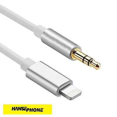 Für Apple iPhone Audio Adapter Aux Kabel 3,5mm Klinke iPod iPad Weiß 8 Pin 1M - Bild 1 von 4
