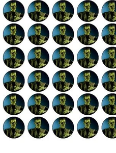 24 X HORROR FRANKENSTEIN REISPAPIER GEBURTSTAG TORTENAUFLEGER - Bild 1 von 1