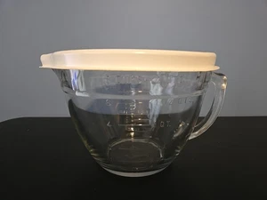 The Pampered Chef 8 Tazze 2 Qt Vetro Misuratore Miscelatore Batter Ciotola con Coperchio Guarnizione Stretta - Foto 1 di 15