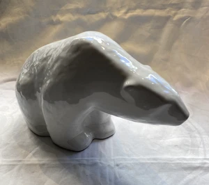 Majolika Karlsruhe großer Eisbär Nr. 8034 Ehrengeschenk der Stadt Karlsruhe - Bild 1 von 6