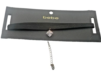 Collar gargantilla de imitación de cuero BEBE con estrás nuevo con etiquetas Foto 1 de 4