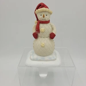 Hallmark Burrton Coldwell Windfield Quilted Snowman Christmas Stocking Hanger 4 - Picture 1 of 7