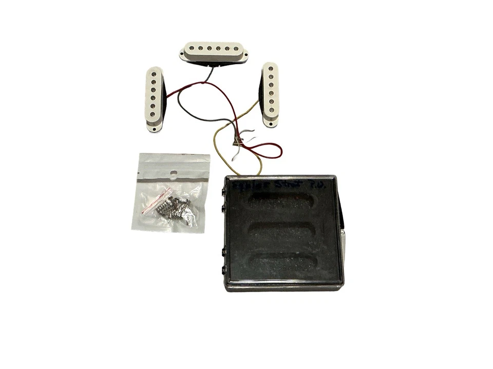 Juego de 5 pastillas Fender Stratocaster originales SSS bobina única Alnico blancas OEM Foto 1 de 3