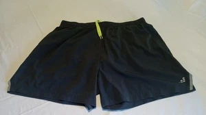 BCG Pantaloncini Running Palestra Grigio Uomo Taglia Extra Large Giallo Coulisse - Foto 1 di 5
