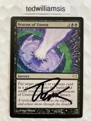 Beacon of Unrest MtG Planechase NM Signed Autographed Alan Pollack - Image 1 of 2