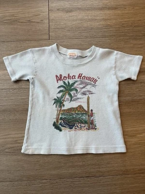 Camiseta de recuerdo Aloha Hawaii azul pálido vintage de los años 50 y 60 bebé  Foto 1 de 4