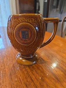 Vintage Bowling Green State University Ceramic Football Shaped Coffee Beer Mug - Picture 1 of 5